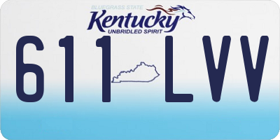 KY license plate 611LVV