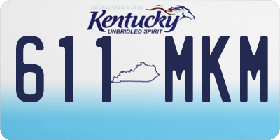 KY license plate 611MKM