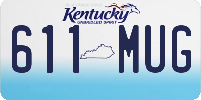 KY license plate 611MUG