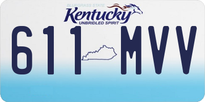 KY license plate 611MVV