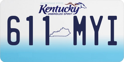 KY license plate 611MYI