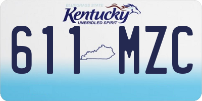 KY license plate 611MZC