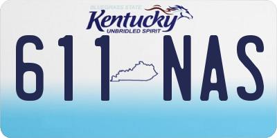 KY license plate 611NAS