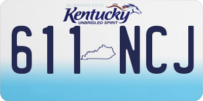 KY license plate 611NCJ