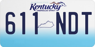 KY license plate 611NDT