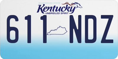 KY license plate 611NDZ