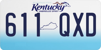KY license plate 611QXD
