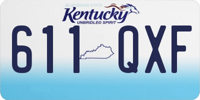 KY license plate 611QXF
