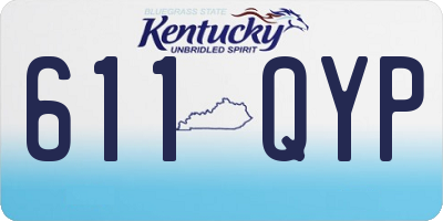 KY license plate 611QYP