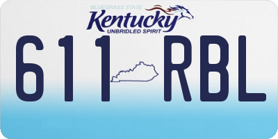 KY license plate 611RBL