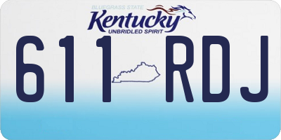 KY license plate 611RDJ