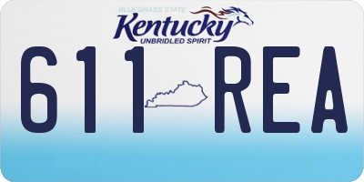 KY license plate 611REA