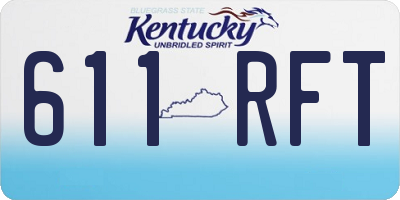 KY license plate 611RFT