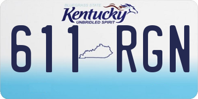 KY license plate 611RGN