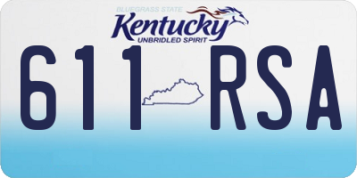 KY license plate 611RSA