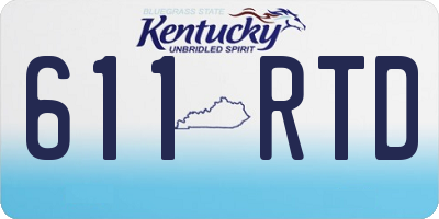 KY license plate 611RTD
