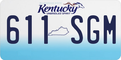KY license plate 611SGM