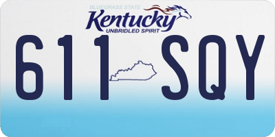 KY license plate 611SQY