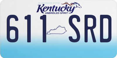 KY license plate 611SRD