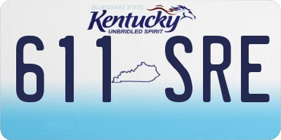 KY license plate 611SRE