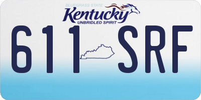 KY license plate 611SRF