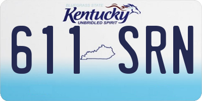 KY license plate 611SRN