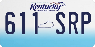 KY license plate 611SRP