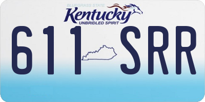 KY license plate 611SRR