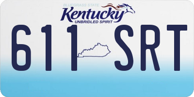 KY license plate 611SRT