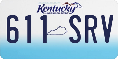 KY license plate 611SRV