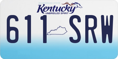 KY license plate 611SRW