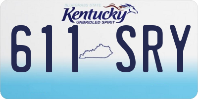 KY license plate 611SRY