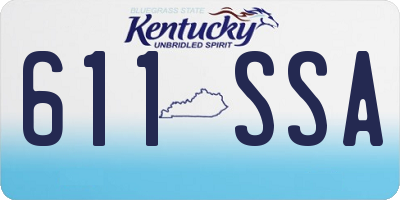 KY license plate 611SSA