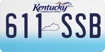 KY license plate 611SSB