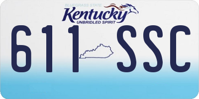KY license plate 611SSC