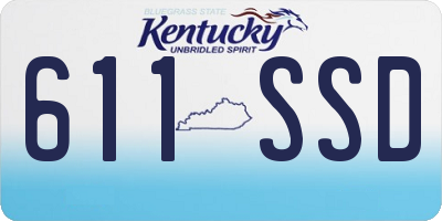 KY license plate 611SSD