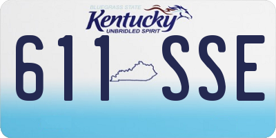 KY license plate 611SSE