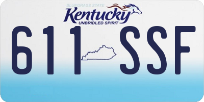 KY license plate 611SSF