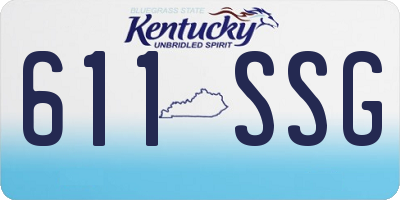 KY license plate 611SSG