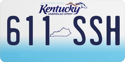 KY license plate 611SSH