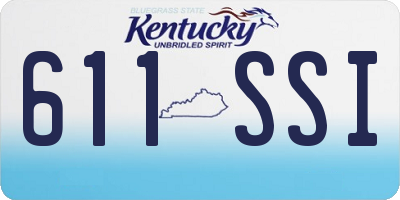 KY license plate 611SSI