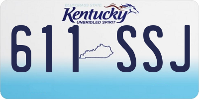 KY license plate 611SSJ