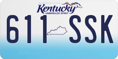 KY license plate 611SSK