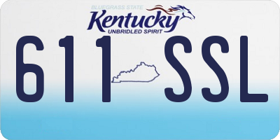 KY license plate 611SSL