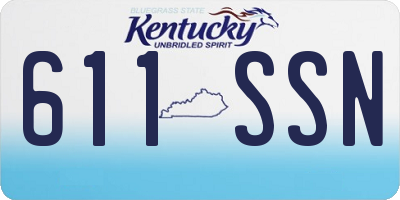 KY license plate 611SSN