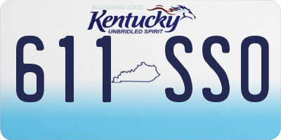 KY license plate 611SSO
