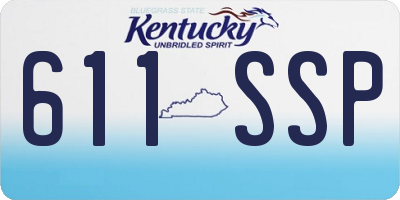 KY license plate 611SSP