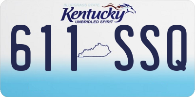 KY license plate 611SSQ