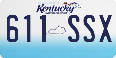 KY license plate 611SSX
