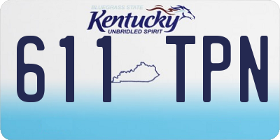 KY license plate 611TPN